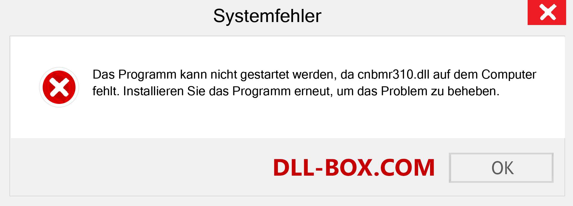 cnbmr310.dll-Datei fehlt?. Download für Windows 7, 8, 10 - Fix cnbmr310 dll Missing Error unter Windows, Fotos, Bildern