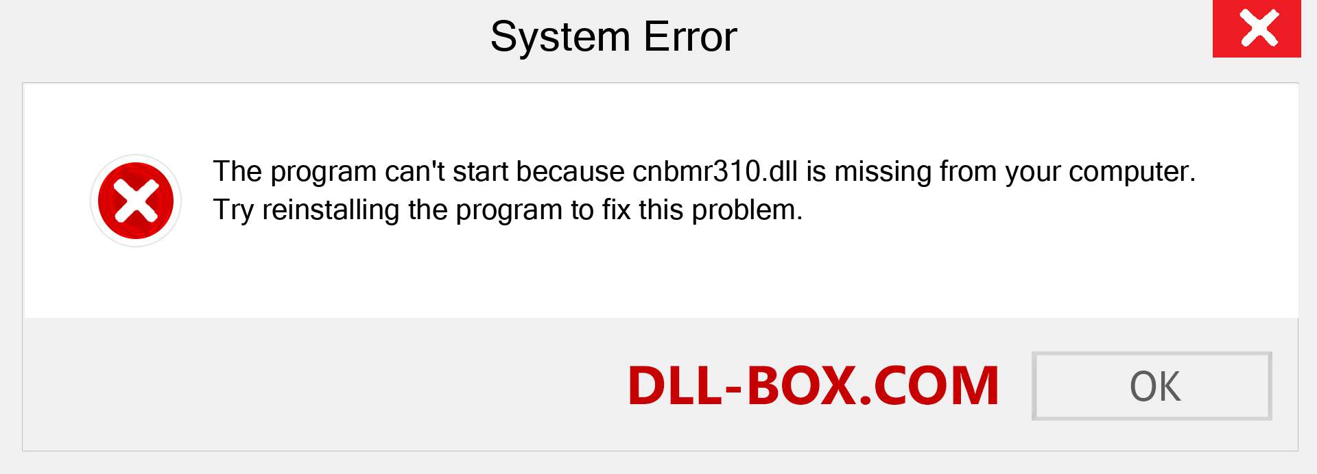  cnbmr310.dll file is missing?. Download for Windows 7, 8, 10 - Fix  cnbmr310 dll Missing Error on Windows, photos, images