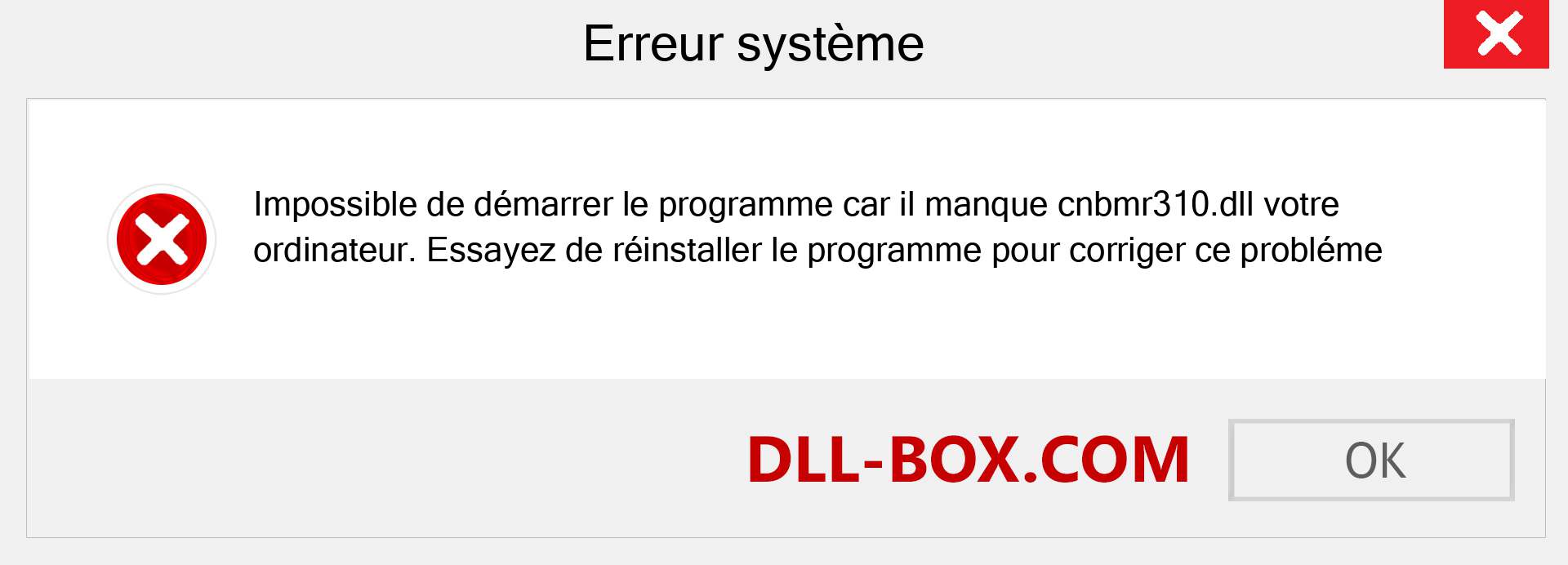 Le fichier cnbmr310.dll est manquant ?. Télécharger pour Windows 7, 8, 10 - Correction de l'erreur manquante cnbmr310 dll sur Windows, photos, images