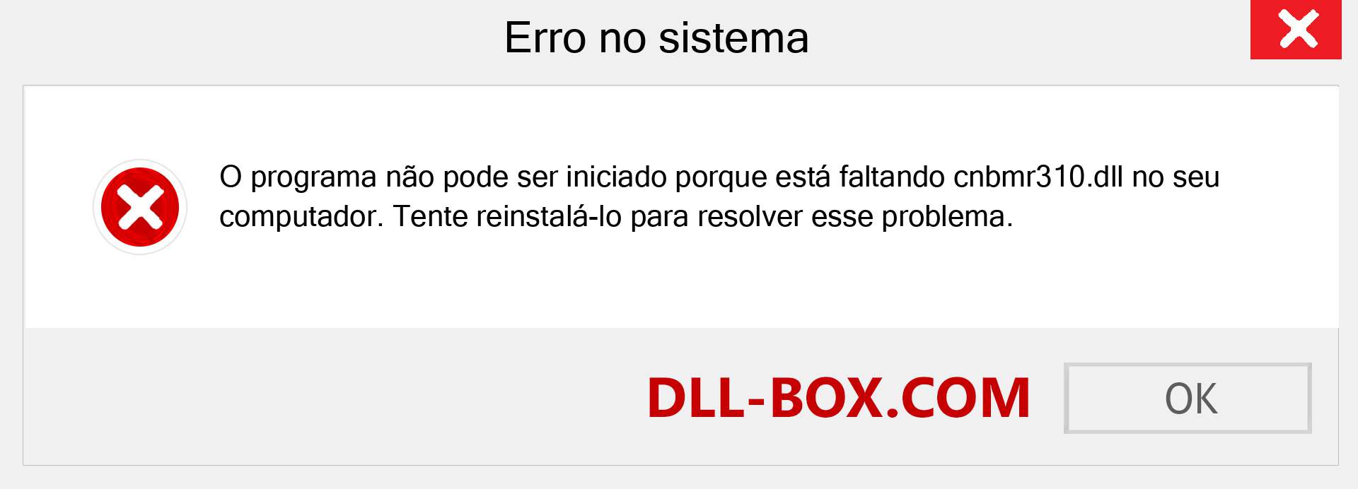 Arquivo cnbmr310.dll ausente ?. Download para Windows 7, 8, 10 - Correção de erro ausente cnbmr310 dll no Windows, fotos, imagens